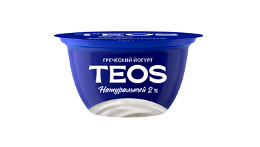 Изображение товара Греческий йогурт Teos 2% 140 г натуральный диетический продукт