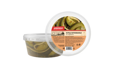 Изображение товара Маринованные огурцы Добросот по-корейски 300 г