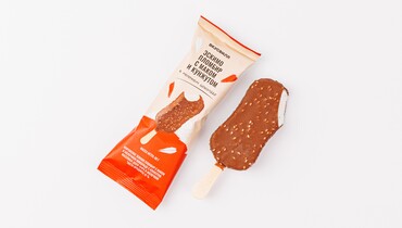 Изображение товара Эскимо пломбир с маком и кунжутом в молочном шоколаде 80 г