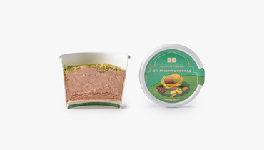 Изображение товара Мороженое сливочное Дубайский шоколад 80 г с фисташками и катаифи