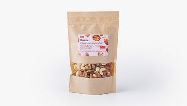 Изображение товара Смесь сушеных орехов кешью фундук миндаль грецкий 200 г ВкусВилл