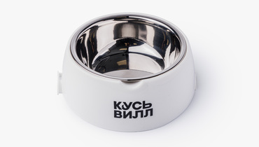 Изображение товара Миска для животных 300 мл из нержавеющей стали и пластика бессвинцовая