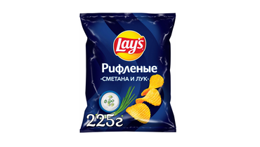 Изображение товара Чипсы картофельные Lay's Сметана и лук 225 г - хрустящий перекус высокого качества