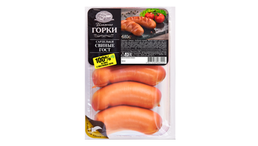 Изображение товара Свиные сардельки Ближние Горки 580 г натуральный вкус быстрое приготовление