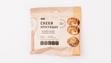 Изображение товара Снеки хрустящие из грибов шиитаке со вкусом сметаны