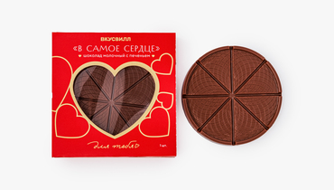Изображение товара Молочный шоколад с печеньем В самое сердце 45 г ВкусВилл