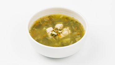 Изображение товара Суп из шпината с куриной грудкой, кафе