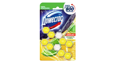 Изображение товара Блок для очищения унитаза Доместос Power 5 Свежесть лайма 110 г