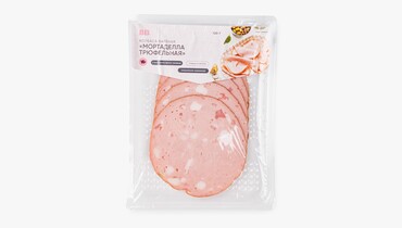 Изображение товара Мортаделла Трюфельная вареная колбаса нарезка 120 г