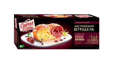 Изображение товара Австрийский Штрудель Сдобная Особа со вкусами вишня и ваниль 400 г