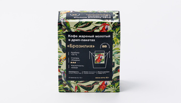 Изображение товара Кофе жареный молотый в дрип-пакетах ВкусВилл Бразилия 60 г
