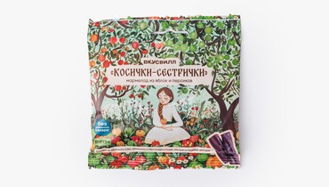 Изображение товара Мармелад Веган Косички-сестрички из яблок и персиков 93 рублей