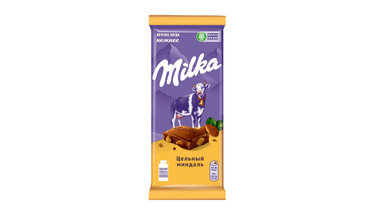 Изображение товара Milka молочный шоколад с цельным миндалем 80 г