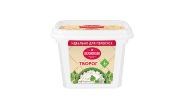 Изображение товара Творог Вкуснотеево 5% 200 г натуральный фермерский продукт