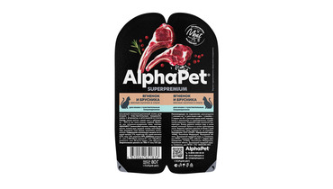 Изображение товара ALPHAPET Adult Sensitive Корм влажный ягненок с брусникой 80г для кошек