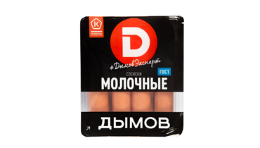 Изображение товара Сосиски Дымов Молочные ГОСТ 464 г - высокое качество и вкус