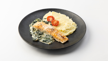 Изображение товара Стейк из атлантического лосося с картофельным пюре ВкусВилл