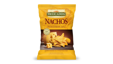Изображение товара Кукурузные чипсы Delicados Nachos с сыром 150 г Россия