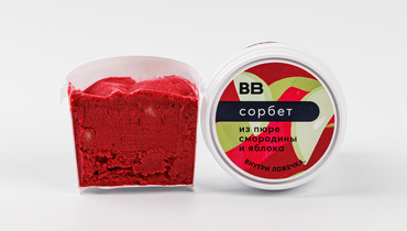 Изображение товара Сорбет из пюре смородины и яблока ВкусВилл 75 г натуральный освежающий десерт