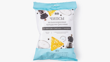 Изображение товара Чипсы цельнозерновые сметана с перцем 50 г