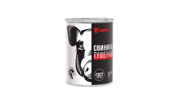 Изображение товара Свинина тушеная Сила высший сорт ГОСТ ж/б 338 г
