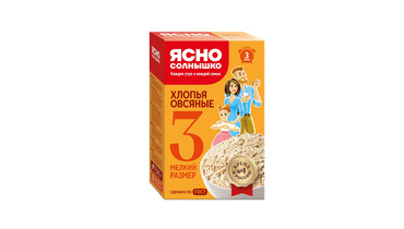 Изображение товара Хлопья Ясно солнышко Овсяные №3 мелкие 350 г
