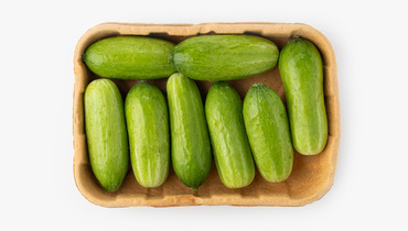 Изображение товара Гладкие огурчики Бочонки 300 г свежие хрустящие для салатов и маринования
