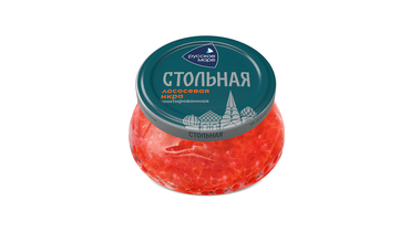 Изображение товара Икра лососевая Русское море Стольная Люкс имитация 230 г