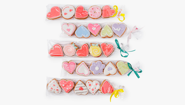 Изображение товара Миниатюрные имбирные пряники День влюбленных с натур.красителями