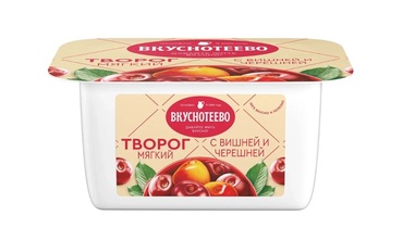 Изображение товара Творог Вкуснотеево мягкий с вишней и черешней 5% 120 г