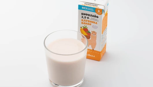 Бифилайф детский "Клубника-банан" без доб. сах. 2,5%