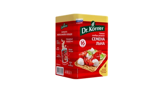 Хлебцы хрустящие Dr. Korner Ржаные с семенами льна 100 г Хлебцы хрустящие Dr. Korner Ржаные с семенами льна 100 г