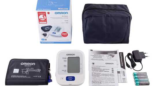 Измеритель АД и&nbsp;ЧП OMRON M2 Basic(тонометр) автомат+адаптер+унив.манжета (22-42смНЕМ-7121-ALRU