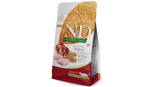 Farmina N&D Adult Low Grain Neutered низкозерновой для стерилизованных кошек курица и гранат 300гр