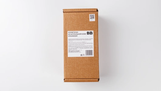 Косметичка из натуральной кожи оранжевая Косметичка из натуральной кожи оранжевая