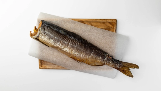 Горбуша потрошеная б/г холодного копчения, вес