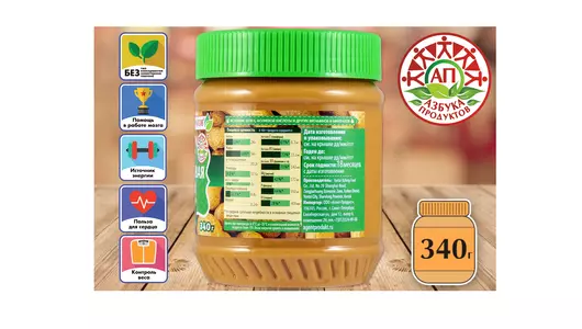 Арахисовая паста Азбука Продуктов без сахара 340 г