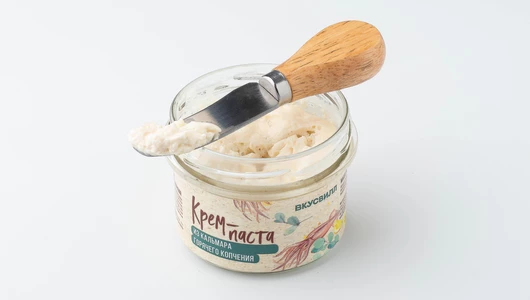 Крем-паста из кальмара горячего копчения, 150 г Крем-паста из кальмара горячего копчения, 150 г