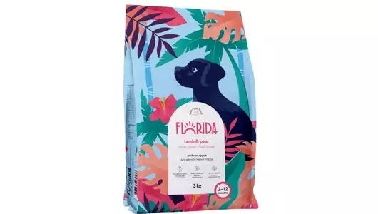 FLORIDA Сухой корм для щенков малых пород с ягненком и грушей, Small Puppy Lamb, 3 кг