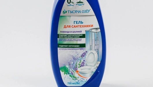 Гель для сантехники "Лаванда и Шалфей", против известкового налета и ржавчины, Тысяча Озер
