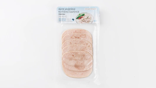 Филе индейки копчено-вареное, нарезка Филе индейки копчено-вареное, нарезка
