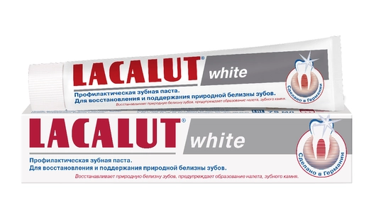 Зубная паста Lacalut white отбеливающая 75 мл Зубная паста Lacalut white отбеливающая 75 мл