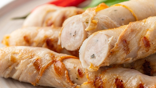 Колбаски "Для жарки" в беконе с сыром