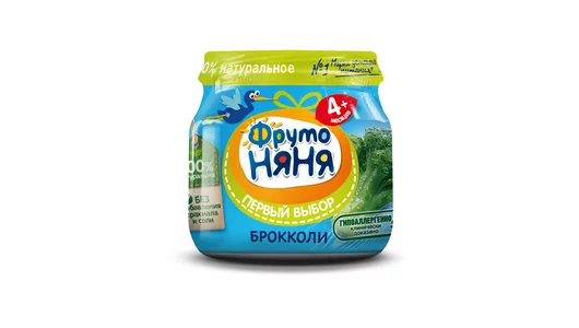 Пюре овощное ФрутоНяня Брокколи с 4 месяцев 80 г