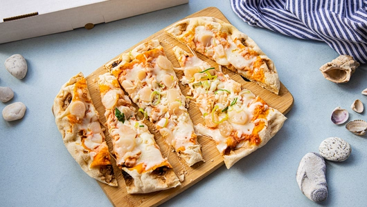 Пицца с гребешком на розовом соусе, зам. Пицца с гребешком на розовом соусе, зам.