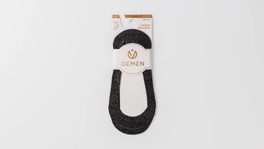 Следки женские черные (1 пара), р.23-25