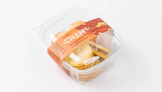 Печенье "Сэндвич" со сгущенкой и арахисом