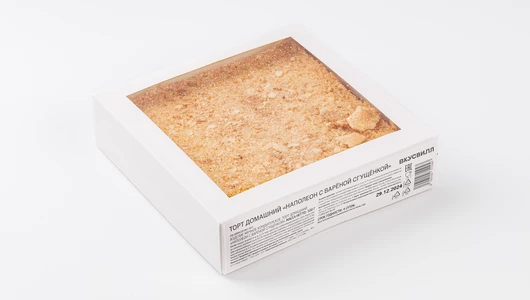 Торт домашний "Наполеон с вареной сгущенкой"