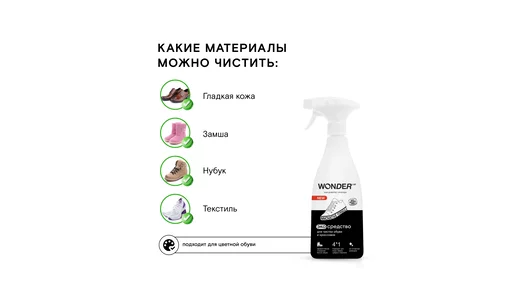 Экосредство для чистки обуви и кроссовок Wonder Lab 550 мл