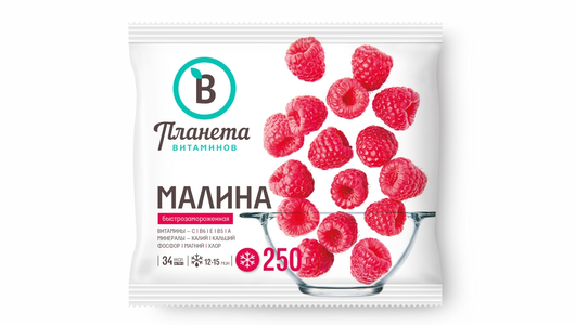 Малина Планета Витаминов замороженная 250 г